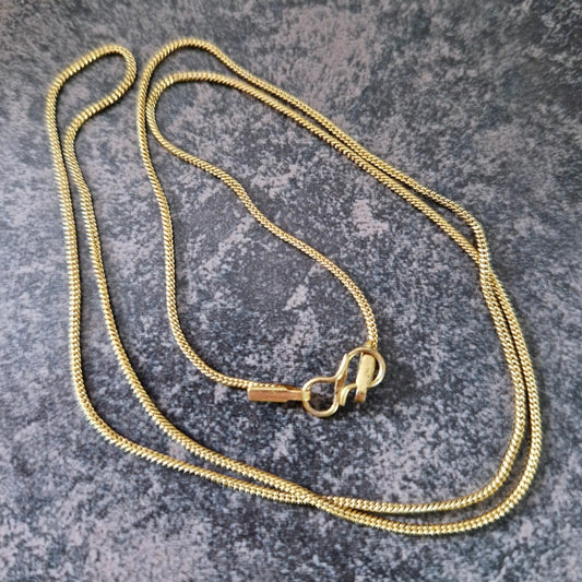 Chaîne en laiton doré, maille serpent - 57 cm
