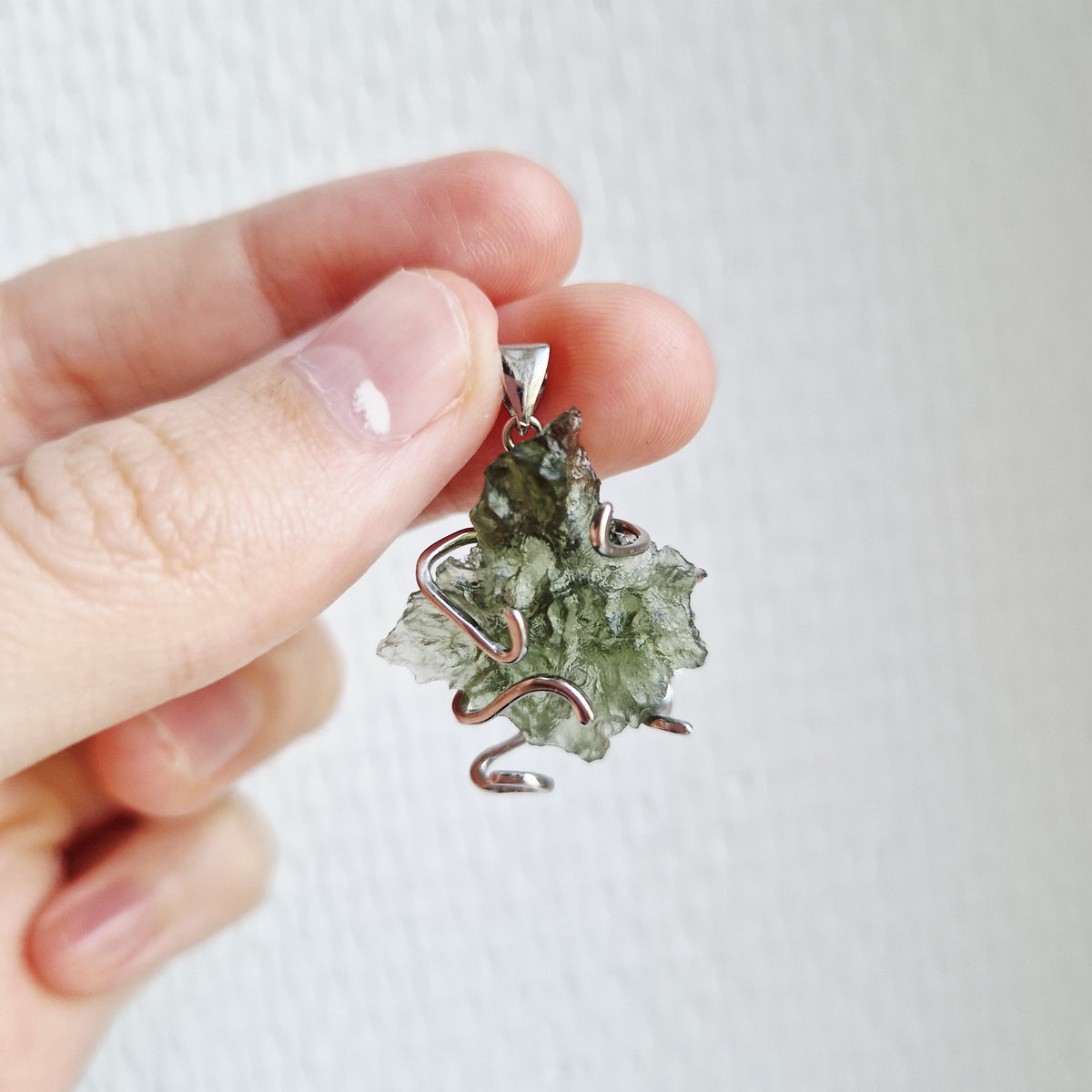 Pendentif (argent 925) - Moldavite (Besednice, Jezkovna) - Éveil spirituel [3]