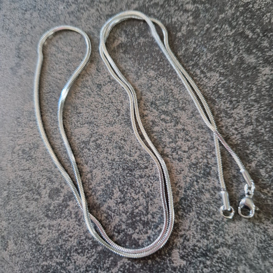 Chaîne en acier inoxydable, maille serpent - 70 cm