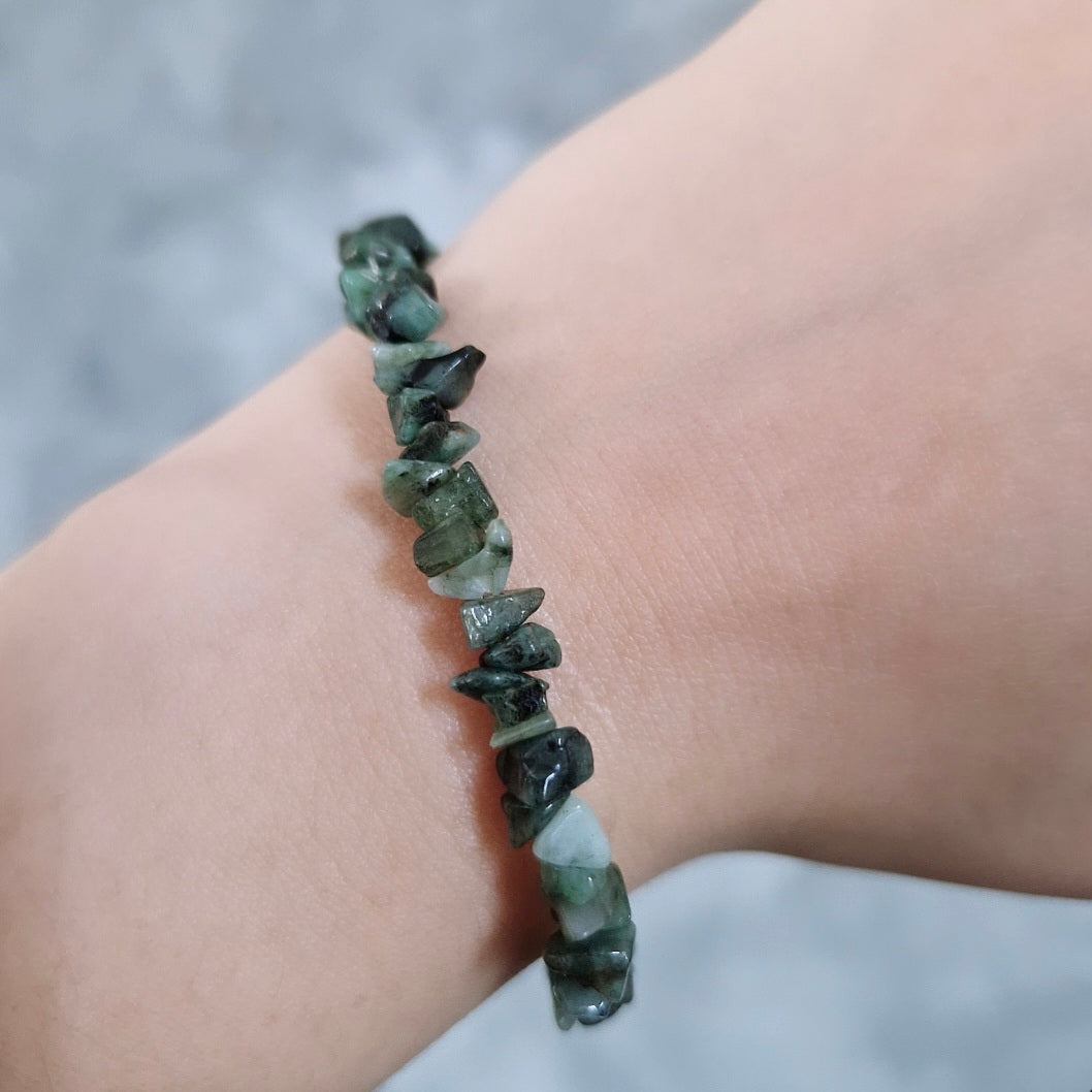Bracelet chips - Émeraude - Sagesse du cœur