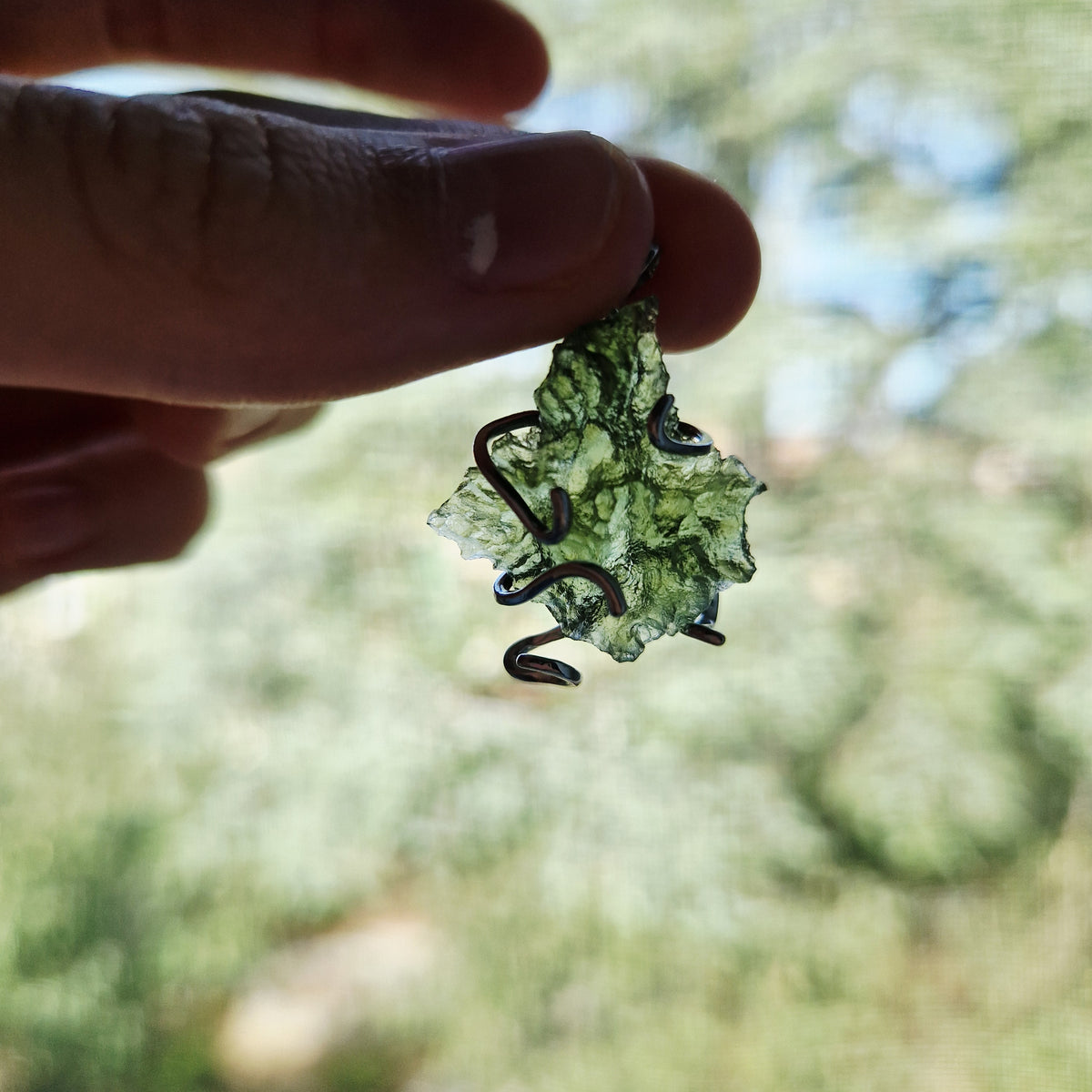 Pendentif (argent 925) - Moldavite (Besednice, Jezkovna) - Éveil spirituel [3]