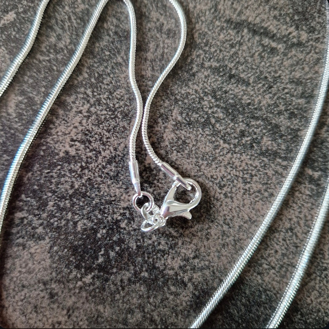 Chaîne en argent 925, maille serpent - 75 cm