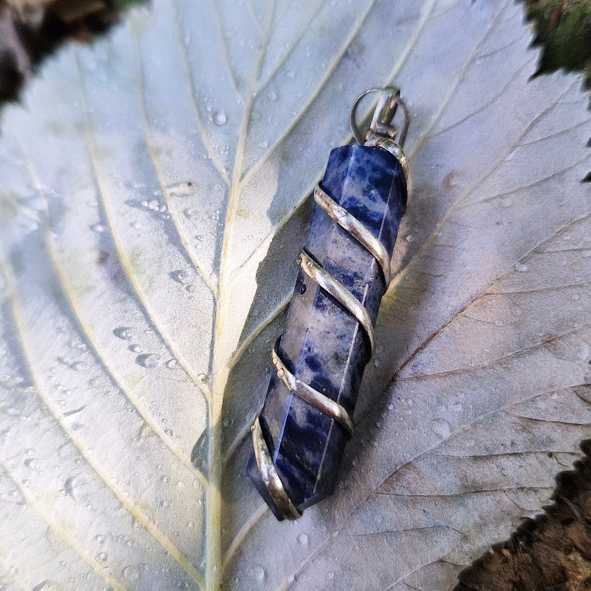 Pendentif spirale - Sodalite - Clarté mentale