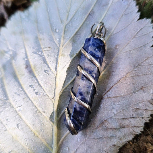 Pendentif spirale - Sodalite - Clarté mentale